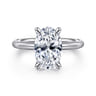 Lark - 14K White Gold Oval Solitaire Engagement Ring