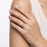 Lark - 14K White Gold Oval Solitaire Engagement Ring