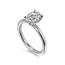 Lark - 14K White Gold Oval Solitaire Engagement Ring