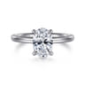 Lark - 14K White Gold Oval Solitaire Engagement Ring