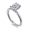 Lark - 14K White Gold Oval Solitaire Engagement Ring