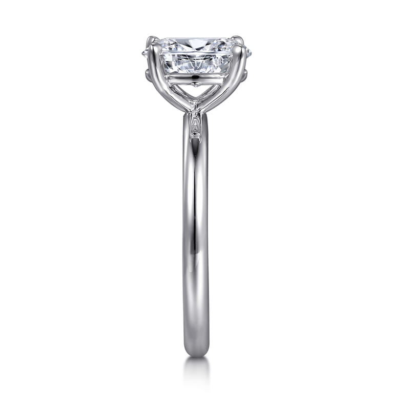 Lark - 14K White Gold Oval Solitaire Engagement Ring - Shot 5