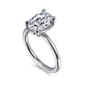 Lark - 14K White Gold Oval Solitaire Engagement Ring