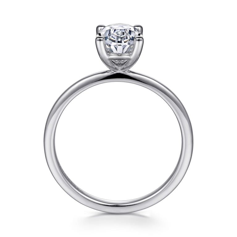 Evelina - 14K White Gold Solitaire Diamond Engagement Ring - Shot 2