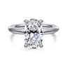 Bambi - 14K White Gold Oval Diamond Engagement Ring