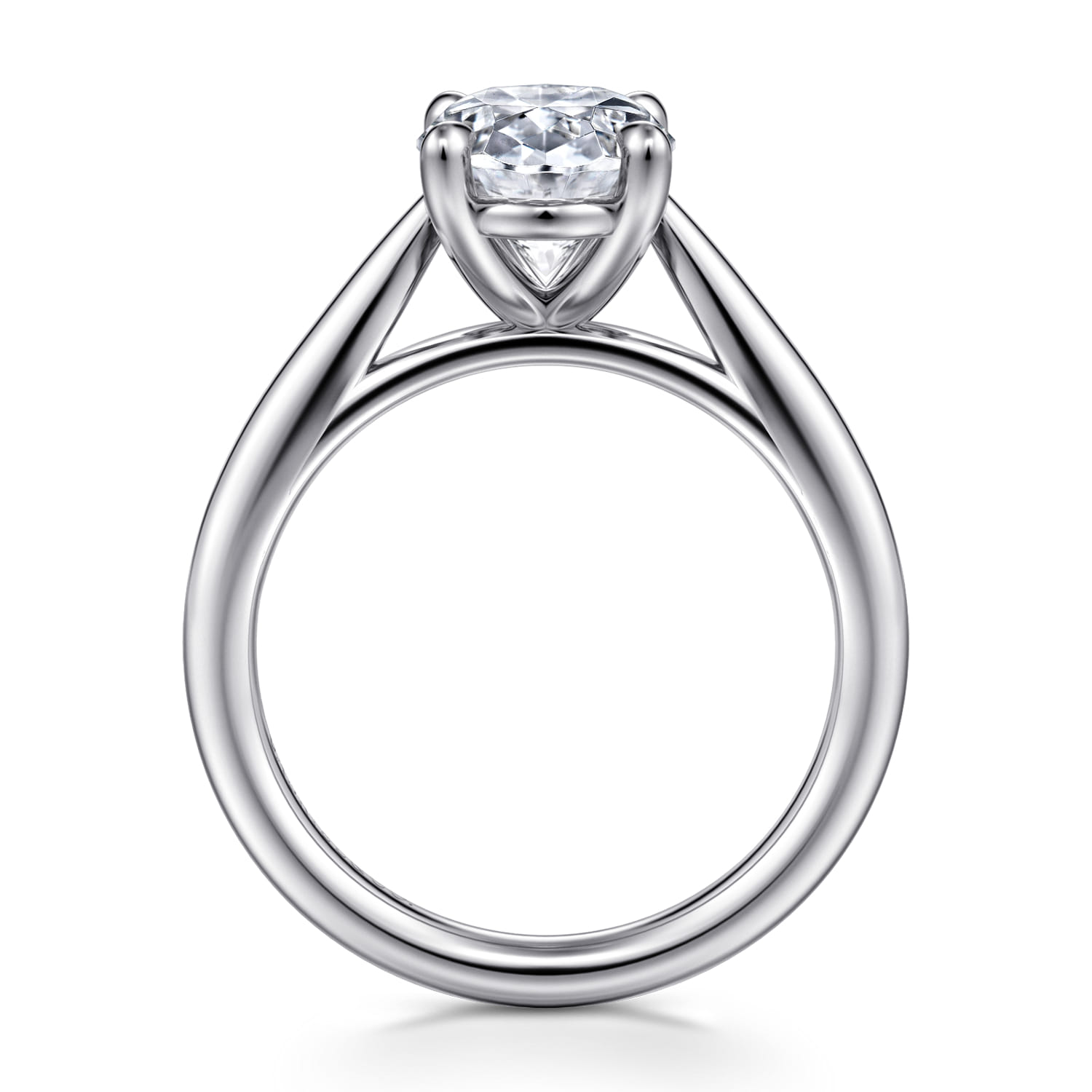 Bambi - 14K White Gold Oval Diamond Engagement Ring - Shot 2