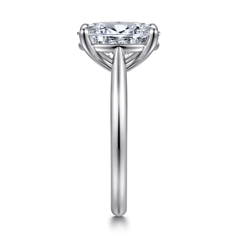 Bambi - 14K White Gold Oval Diamond Engagement Ring - Shot 4