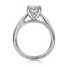 Bambi - 14K White Gold Oval Solitaire Diamond Engagement Ring