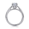 Bambi - 14K White Gold Oval Solitaire Diamond Engagement Ring