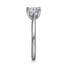 Bambi - 14K White Gold Oval Solitaire Diamond Engagement Ring