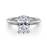 Bambi - 14K White Gold Oval Diamond Engagement Ring