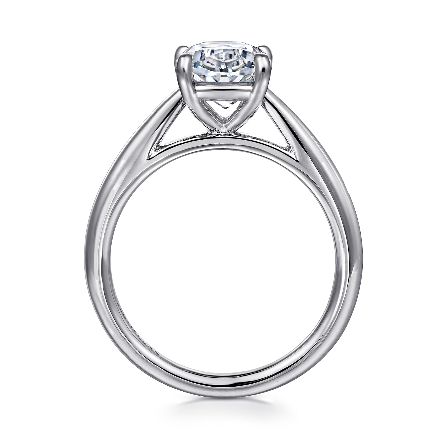 Bambi - 14K White Gold Oval Diamond Engagement Ring - Shot 2