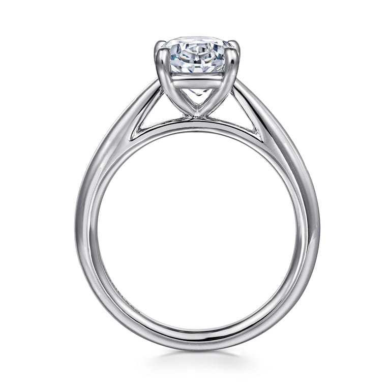 Bambi - 14K White Gold Oval Diamond Engagement Ring - Shot 2
