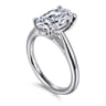 Bambi - 14K White Gold Oval Diamond Engagement Ring