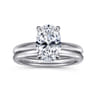 Bambi - 14K White Gold Oval Diamond Engagement Ring