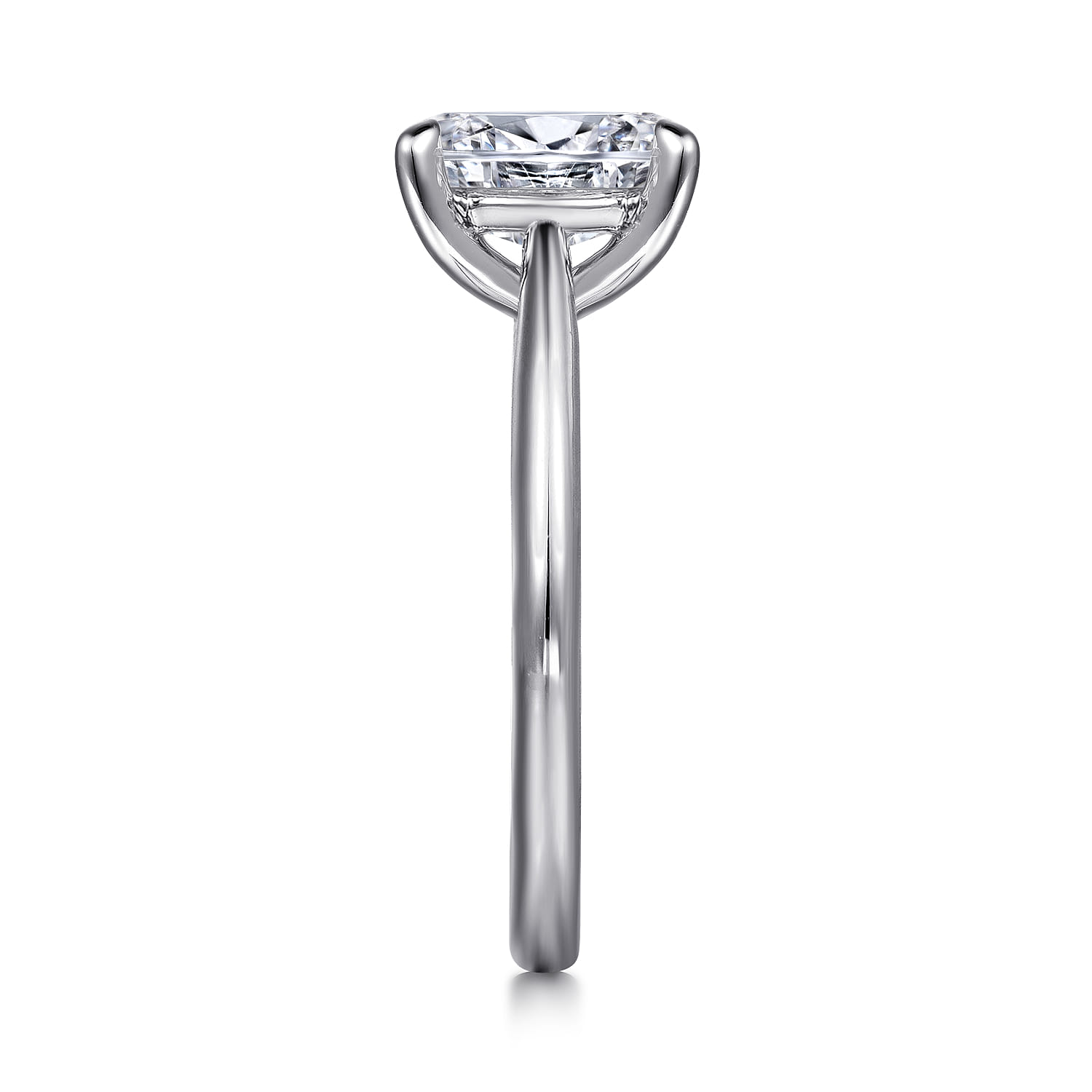 Bambi - 14K White Gold Oval Diamond Engagement Ring - Shot 5