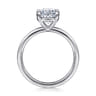 Azura - 14K White Gold Oval Solitaire Diamond Engagement Ring