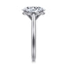 Bena - 14K White Gold Oval Solitaire Diamond Engagement Ring