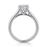 Bena - 14K White Gold Oval Solitaire Diamond Engagement Ring