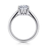Anushka - 14K White Gold Oval Solitaire Diamond Engagement Ring