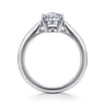 Anushka - 14K White Gold Oval Solitaire Diamond Engagement Ring