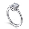 Anushka - 14K White Gold Oval Solitaire Diamond Engagement Ring