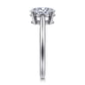 Anushka - 14K White Gold Oval Solitaire Diamond Engagement Ring