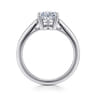 Anushka - 14K White Gold Oval Solitaire Diamond Engagement Ring