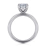 Tiana - 14K White Gold Oval Solitaire Diamond Engagement Ring