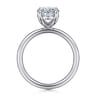 Tiana - 14K White Gold Oval Solitaire Diamond Engagement Ring