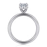 Tiana - 14K White Gold Oval Solitaire Diamond Engagement Ring