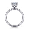 Tiana - 14K White Gold Oval Solitaire Diamond Engagement Ring