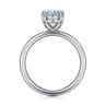 Unite - 14K White Gold Oval Cut Solitaire Diamond Engagement Ring