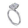 Unite - 14K White Gold Oval Cut Solitaire Diamond Engagement Ring