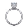 Unite - 14K White Gold Oval Solitaire Diamond Engagement Ring