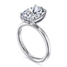 Unite - 14K White Gold Oval Solitaire Diamond Engagement Ring