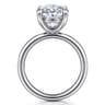 Unite - 14K White Gold Oval Solitaire Diamond Engagement Ring