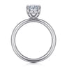 Unite - 14K White Gold Oval Solitaire Diamond Engagement Ring
