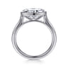 Irene - 14K White Gold East West Bezel Set Diamond Engagement Ring