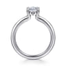 Annie - 14K White Gold Split Shank Oval Diamond Engagement Ring