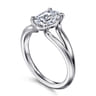 Annie - 14K White Gold Split Shank Oval Diamond Engagement Ring