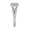 Annie - 14K White Gold Split Shank Oval Diamond Engagement Ring