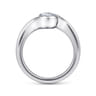 Bellisse - 14K White Gold Bypass Oval Solitaire Diamond Engagement Ring