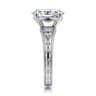 Caltha - Vintage Inspired 14K White Gold Oval Solitaire Diamond Engagement Ring