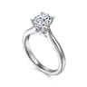 Lauren - 14K White Gold Oval Diamond Engagement Ring