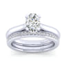 Lauren - 14K White Gold Oval Diamond Engagement Ring