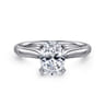 Lauren - 14K White Gold Oval Diamond Engagement Ring
