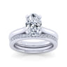 Lauren - 14K White Gold Oval Diamond Engagement Ring