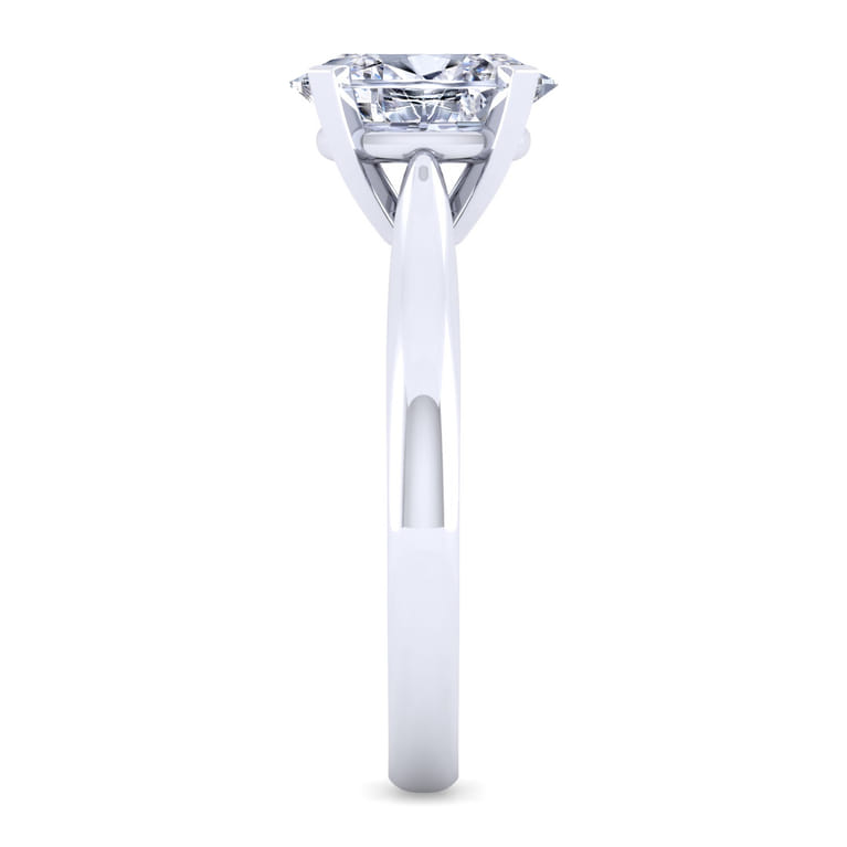 Lauren - 14K White Gold Oval Diamond Engagement Ring - Shot 5