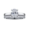 Michelle - 14K White Gold Oval Diamond Engagement Ring